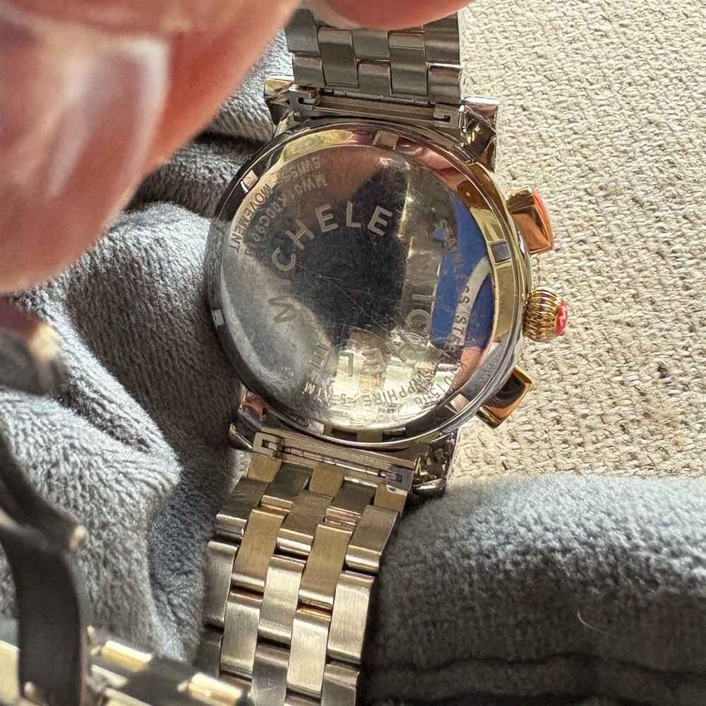 ❌❌❌SOLD❌❌❌
Michele 🎉EUC🎉Two-Tone Gold and Silver Chronograph Watch and Band - Picture 9 of 12